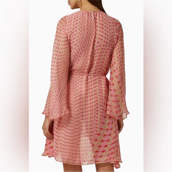 NWT MISA Petra Pink Long Sleeve Mini Dress - Picture 2 of 11